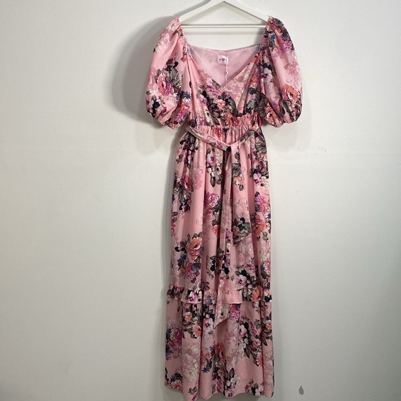 Buddy Love Sydney Bashful Puff Sleeve Maxi Dress Size Medium - Picture 9 of 15